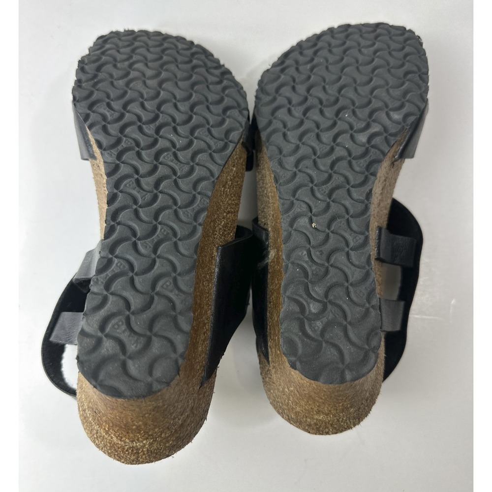 Birkenstock Papillio Ellen Wedge Sandals Women's 39 US 8 - 8.5 Black Strappy - Picture 7 of 12